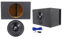 Rockville W15K6D2 V2 15" 4000w Car Audio Subwoofer Sub+Vented Sub Box Enclosure