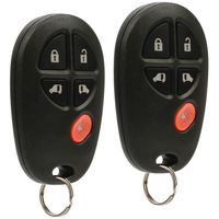 Key Fob Keyless Entry Remote fits 2004-2016 Toyota Sienna (GQ43VT20T 5-Btn, Set of 2)