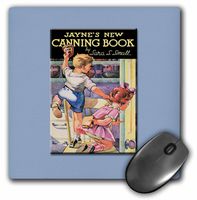 3dRose LLC 8 x 8 x 0.25 Inches Vintage Jaynes New Canning Book Cover with Two Children Mouse Pad (mp_149294_1)