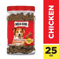 Milk-Bone Soft and Chewy Chicken Bones Treats For Dogs (25 oz)