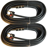 Mcsproaudio 12 Gauge Speaker Cables 2 Cable Pack (50 Foot, 1/4 inch to Banana)