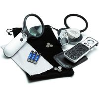 3 Loupe Bundle Includes a 3x Magnifying Glass with Light Plus 45x Lighted Magnifying Glass Loupe, & a Pocket Magnifier Coin Loupe with 10x 20x 30x Lenses & a 40x Jewelers Loupe Magnifier with Light