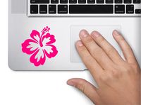 Hibiscus Flower Hawaii Symbol Island Decal Funny Laptop Skin Macbook Trackpad Keypad Sticker Window