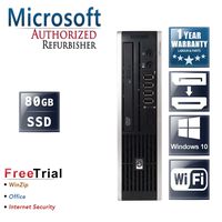 HP Elite 8200 Ultra Small Business High Performance Desktop Computer PC(Intel Core i5-2400S 2.5GB Quad Core,4GB DDR3,80GB SSD,DVD-ROM,Wi-Fi,DP TO HDMI Cable,Windows 10 Home 64)(Renewed)