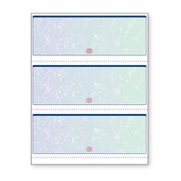 Docugard Premier Prismatic Business Checks, 3 Checks Per Page, Blue and Green, 24 lb, 8.5 x 11 Inches, 2500 Sheets (04539C)