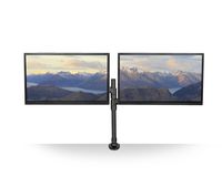 DM2000 Dual Monitor Desktop Mount - 13-inch to 27-inch Displays - Tilts, Swivels, and Rotates for Different Screen Orientations