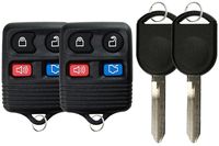 KeylessOption Keyless Entry Remote Control Fob Uncut Blank Car Ignition Key For CWTWB1U345, GQ43VT11T (Pack of 2)