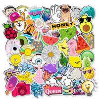 Stickers for Water Bottle Big 50-Pack VSCO Cute, Aesthetic, Waterproof Stickers for Girls Teens, VSCO Stickers Pack Perfect for Laptop, Hydro Flask, Skateboard, Travel Case, Extra Durable 100% Vinyl