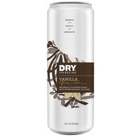 DRY Sparkling Vanilla Soda 12 Oz Cans, 12Count - Lightly Sweetened with Cane Sugar, Caffeine-Free, Non-Gmo