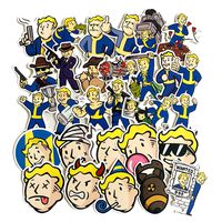 29 Pcs Hot Cartoon Fallout Stickers for Water Bottle Laptop Car Motorcycle Bicycle Bike Skateboard Luggage Baggage Box Guitar