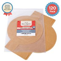 9 Inch Rounds Pack of 120 Parchment Paper Baking Sheets by Baker's Signature | Precut Silicone Coated & Unbleached - Will Not Curl or Burn - Non-Toxic & Comes in Convenient Packaging