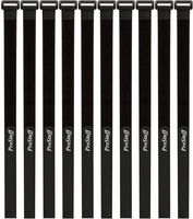 10 Pack 1 x 24 Inch Reusable Hook and Loop Cinch Cable Tie Down Straps Set for Cord Management, Home, Office, Garage, Wires, Hoses, Bundling Boxes