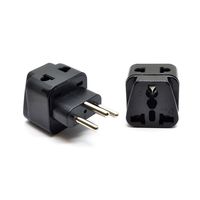 OREI 2 in 1 USA to Switzerland Travel Adapter Plug (Type J) - 2 Pack, Black