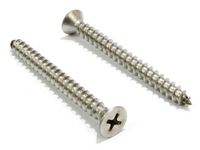 #6 X 1'' Stainless Flat Head Phillips Wood Screw, (100 pc), 18-8 (304) Stainless Steel Screw by Bolt Dropper