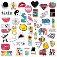 Stickers for Water Bottles (45 pcs), Cute Pink Stickers CC-cooL Aesthetic Stylish, Waterproof Vinyl Sticker, Teen/Girl, Suitable for Water Bottle Computer Notebook Car Skateboard Suitcase Travel Case