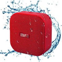 Portable Bluetooth Speaker, MIFA A1 True Wireless Stereo Speaker V4.2, IP56 Dustproof & Waterproof Fabric Design, 12-Hour Playtime, Big HD Sound & Enhanced Bass, Micro SD Card Slot, Built-in Mic, Red