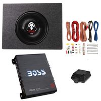 Boss 1200W Subwoofer + Q Power Truck Enclosure + Boss 1100W A/B Amplifier