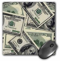 3dRose LLC 8 x 8 x 0.25 Inches Mouse Pad, 100 Dollar Bill Pattern (mp_63043_1)