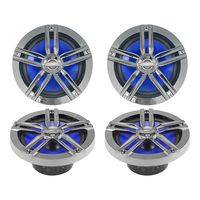 4 Enrock Marine 2-Way 180-Watts High-Performance 6.5" Water-Resistant Loudspeaker (Charcoal)