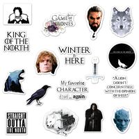 (17 Pack) Game of Thrones Laptop Stickers for Adults, Game of Thrones Merchandise and Gifts, Redbubble Stickers for Teens - Laptop Decals & Stickers for Water Bottles, Hydro Flask Stickers