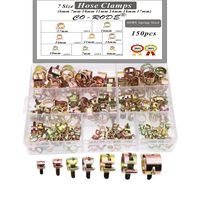 150PCS Spring Band Type Elastic Fuel Silicone Vacuum Hose Pipe Tube Clamps(6mm 7mm 10mm 11mm 14mm 16mm 17mm)