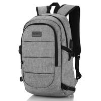 Travel Laptop Backpack Business Anti Theft Slim Durable Laptops Backpack with USB Charging Port Water Resistant College School Computer Bag for Women Men Fits 15.6 Inch Laptop and Notebook-Grey