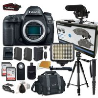 Canon EOS 5D Mark IV Digital SLR Camera Bundle (Body Only) + Accessory Bundle (14 items)