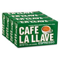 Café La Llave Espresso Coffee, Dark Roast (4 x 10 Ounce Bricks)