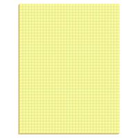 TOPS Quadrille Pad, Gum-Top, 8-1/2 x 11 Inches, Quad Rule (4 x 4), Canary Paper, 50 Sheets per Pad, 12 Pads per Pack (3313)