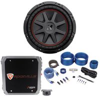 Kicker 43CVR102 COMPVR 10" 700 Watt Car Subwoofer Sub+Mono Amplifier+Amp Kit