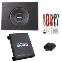 SoundStorm 600W Subwoofer + Q Power Truck Enclosure + Boss 1100W A/B Amplifier