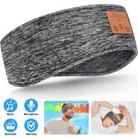Sleep Headphones Upgraded Bluetooth Headband, Wireless Sports Headband Headphones, Winter Headband Ear Warmer, Music Sleeping Headband for Side Sleeper, Workout, Jogging, Yoga (Grey)