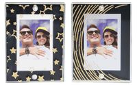 Fujifilm Instax Mini Magnetic Frames - Black w/Gold Stars - 2PK