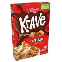 Kellogg's Krave Breakfast Cereal, Chocolate, Good Source of Fiber, 11.4 oz Box