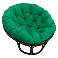 Blazing Needles Solid Twill Papasan Chair Cushion, 48" x 6" x 48", Emerald