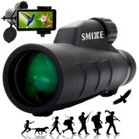 12X50 Deluxe Monocular Telescope High Power with Smart-Phone Holder & BAK-4 Prism Waterproof Fog-Proof Shockproof Durable Compact Monocular One Hand Quick Focus for Bird-Watching Hunting Camping