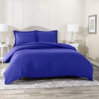 Nestl Bedding Duvet Cover 3 Piece Set - Ultra Soft Double Brushed Microfiber Hotel Collection - Comforter Cover with Button Closure and 2 Pillow Shams, Royal Blue - King 90"x104"