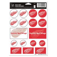 NHL Detroit Red Wings Vinyl Sticker Sheet, 5" x 7"