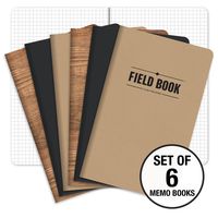 Field Notebook - 5"x8" - Combo Colors - Graph Memo Book - Pack of 6