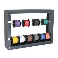 AdirPro Wire Spool Rack - Superior Strength Wire/Cable Dispenser - Conduit Display & Storage for Electrical Industrial & Retail Use (2 Rods, Grey)