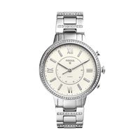 Fossil Women's Virginia Stainless Steel Hybrid Smartwatch, Color: Silver (Model: FTW5009)