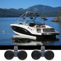 2 Rockville DWB65B Dual 6.5" Black 1200w Marine Wakeboard Tower Speaker Systems
