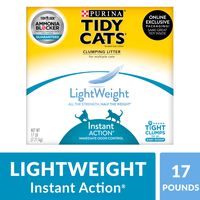 Purina Tidy Cats Light Weight, Low Dust, Clumping Cat Litter, LightWeight Instant Action Multi Cat Litter - 17 lb. Box