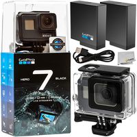GoPro HERO7 Hero 7 Black Action Camera with Starter Accessory Bundle - Includes: Replacement Battery, Underwater Housing & Microfiber Cleaning Cloth