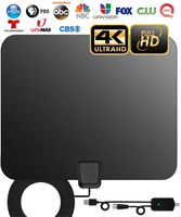 [2019 Newest] TV Antenna, Double-Sided Digital Indoor HDTV Amplified Antennas 140+ Miles Range with Smart Switch Amplifier Signal Booster, Free Local Channels 4K HD 1080P VHF UHF All TV's - 17ft Cable