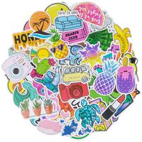 Roberly 100 Pack Cute VSCO Stickers for Water Bottle, Trendy Kawaii Waterproof Stickers with Summer Theme Vinyl Decals Laptop Stickers for Teens Girls Adults Travel Case Luggage Computer