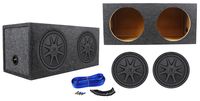 2) Kicker 44CVX124 Comp VX CVX 12" 3000w Car Subwoofers+Sealed Sub Box Enclosure