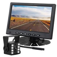 WEIKAILTD Backup Camera and 7'' Monitor Kit,IP69 Waterproof Rearview Reversing Rear View Camera,7'' LCD Reversing Monitor Trucks,Trailers,RVs, Adjustable Rear/Front View(7'' Monitor Kit)