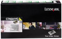 Lexmark C746A1YG C746 C748 Toner Cartridge (Yellow) in Retail Packaging