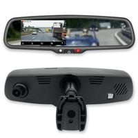 Master Tailgaters MR-43-E2DVR1 4.3" LCD Rear View Mirror with 1080P 30fps HD DVR Dual Way Video Recorder with WiFi + Backup Camera Enabled